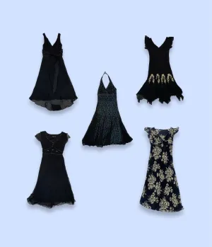 Y2K Noir: Vintage Black Dresses (GRV-8-040)