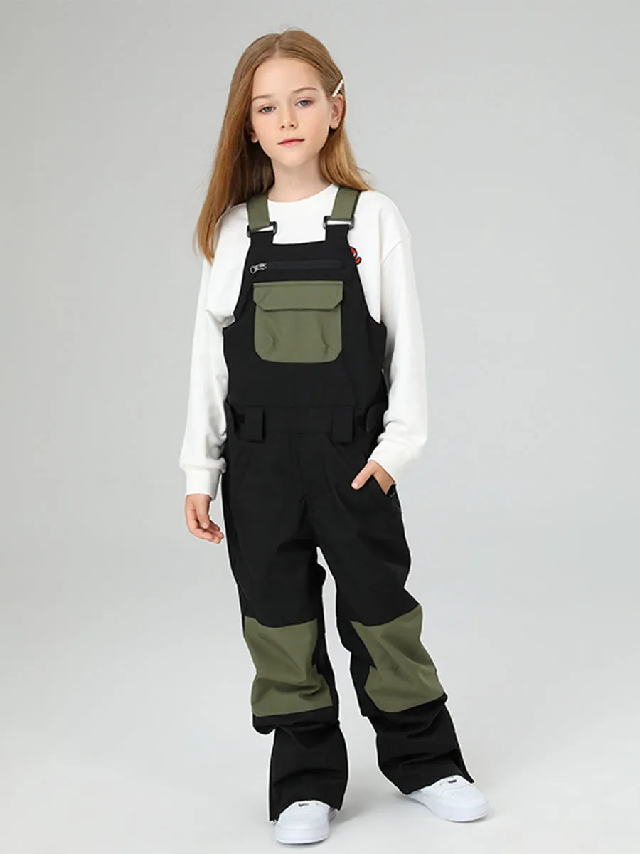 Yeefine Girls Colorblock Ski Overall Bib Pants