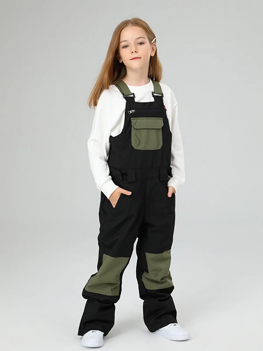 Yeefine Girls Colorblock Ski Overall Bib Pants