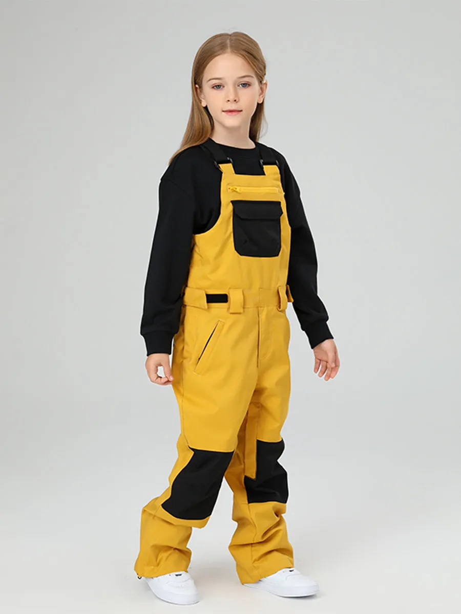 Yeefine Girls Colorblock Ski Overall Bib Pants