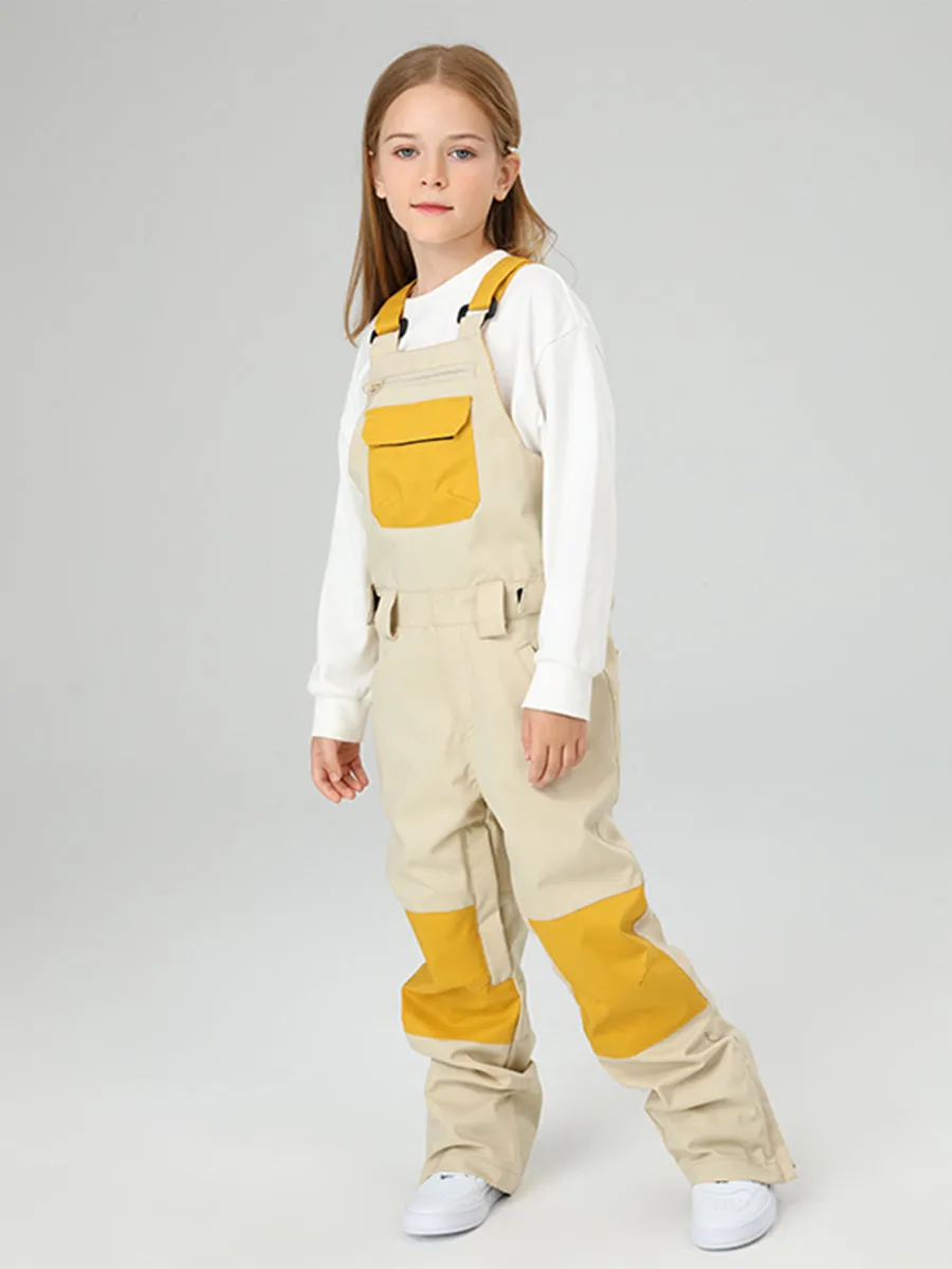 Yeefine Girls Colorblock Ski Overall Bib Pants