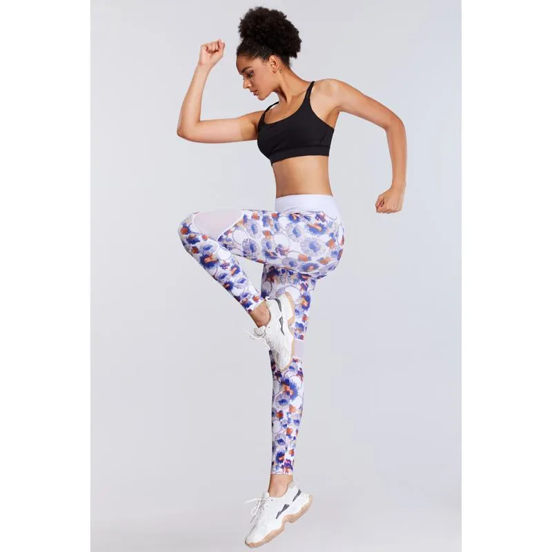 Yoga Low-Waist Fitness Running Mesh Sports Leggings