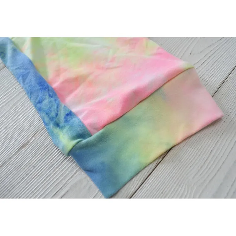 Yoga Tie Elasticity Loose Fit Casual Straight Sports Fitness Tie-Dye Running Sports Leggings