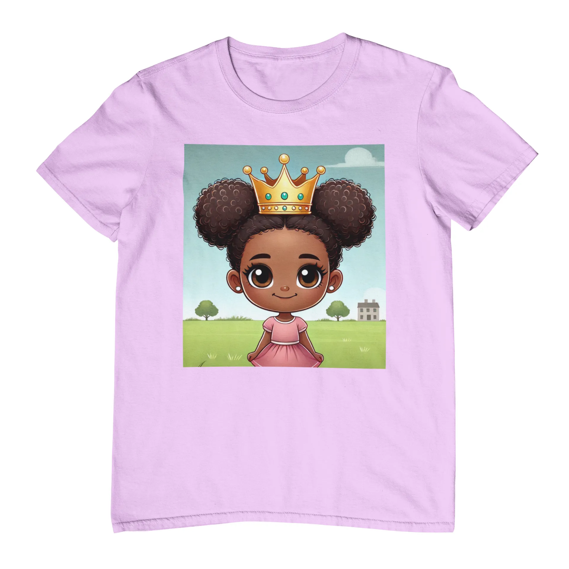 Youth - Young Amazing Queen Midweight T-Shirt (African American / Black Girl)